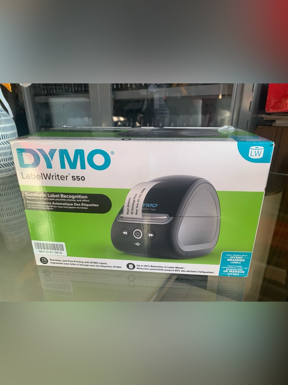 Brand new in box Dymo LabelWriter 550 in Black and Teal Accents